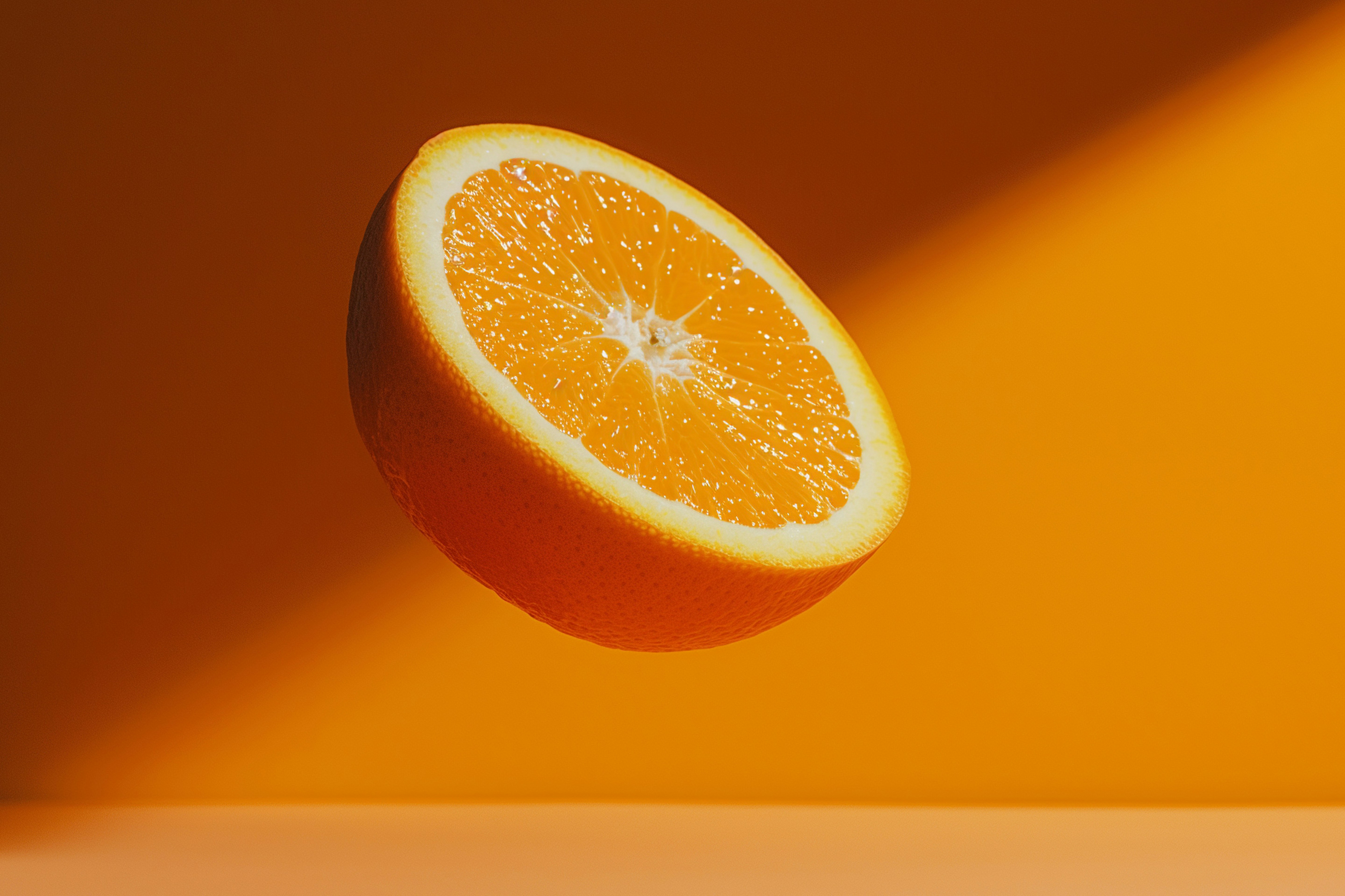 Fresh oranges in morning light